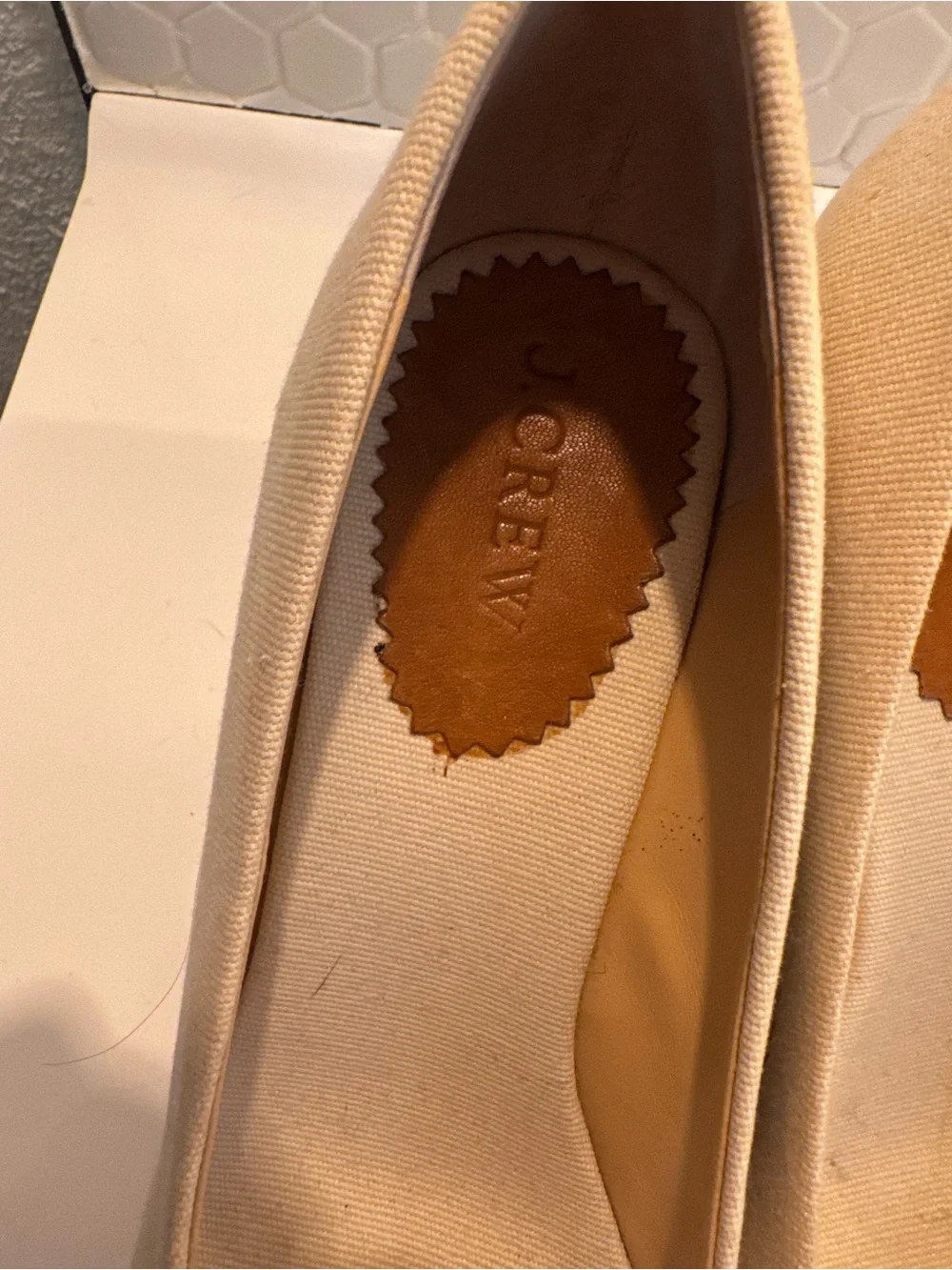 NEW J. Crew Womens Canvas Espadrille Wedge Pumps in Beige Color Size 8 Classic